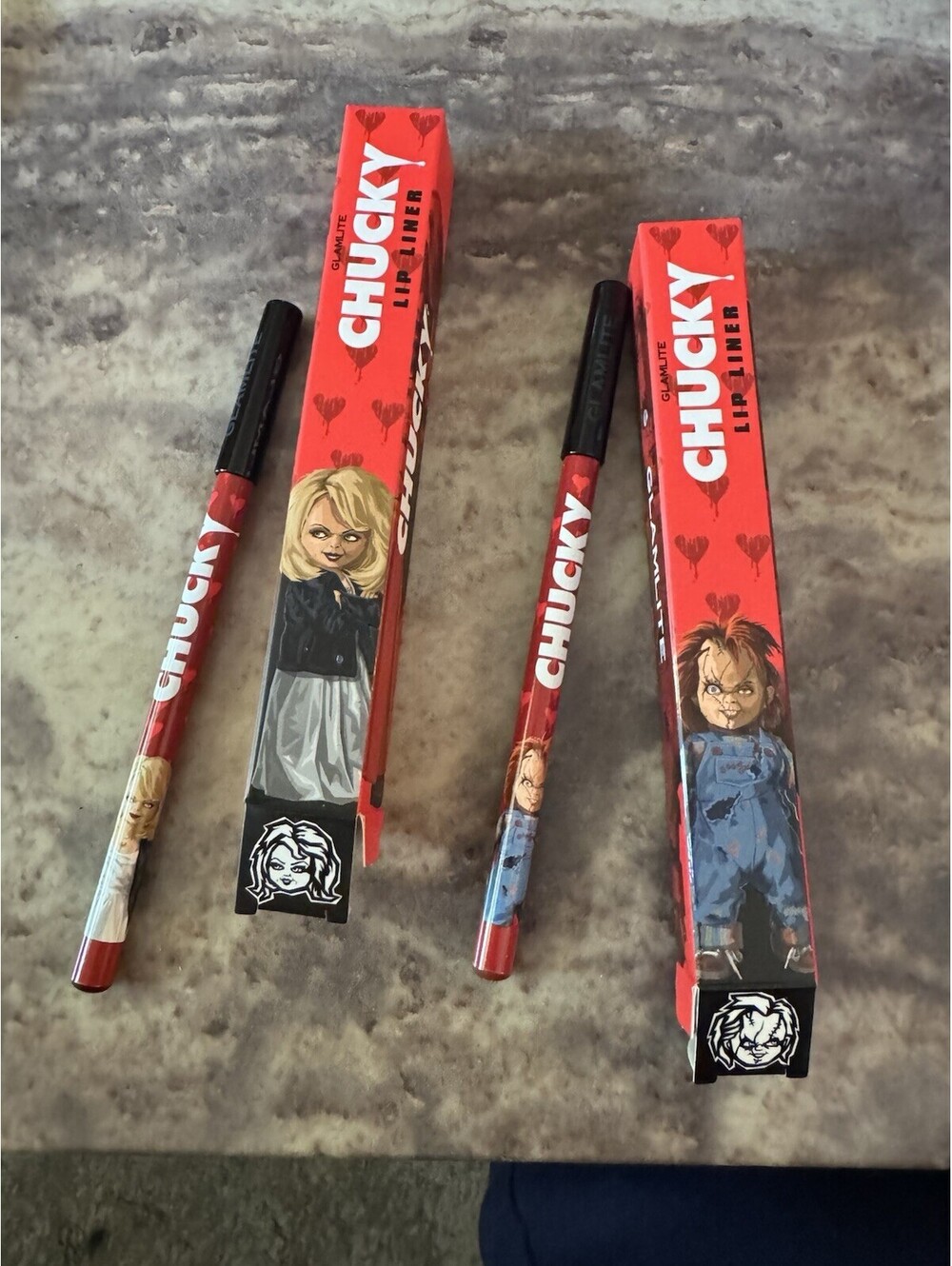 NEW Glamlite Chucky TIFF Child’s Play Lip Liners Limited Ed